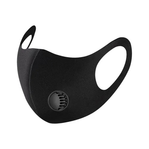 black face mask with respirator
