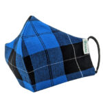 Fashion face mask blue checkered